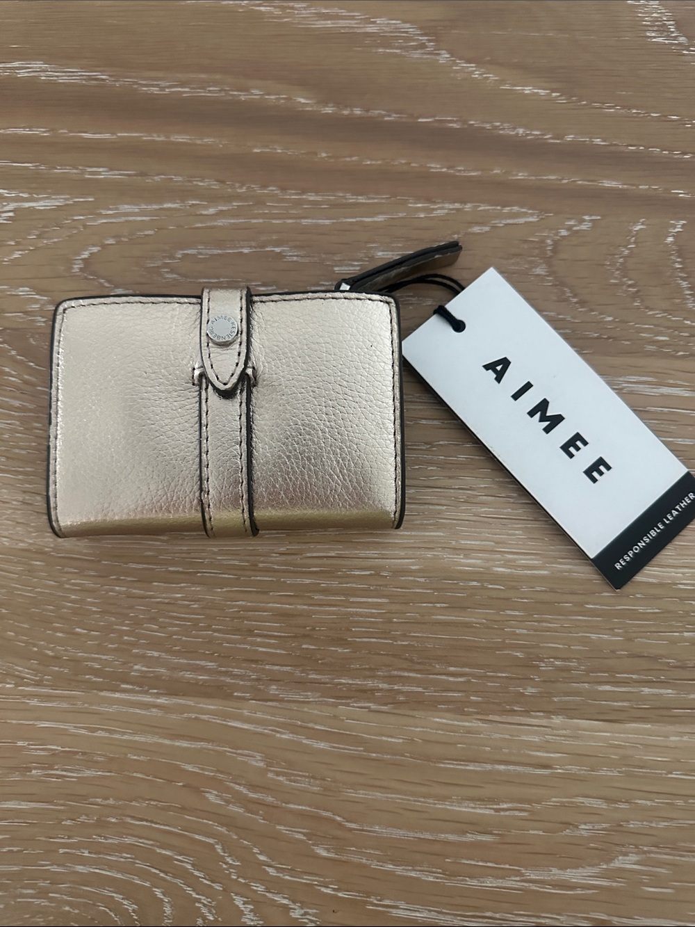 Aime Leon Dore Metallic Gold Compact Wallet